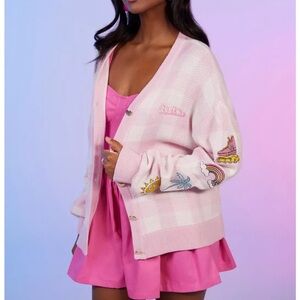 Hot Topic Barbie The Movie Pink Sweater S/M